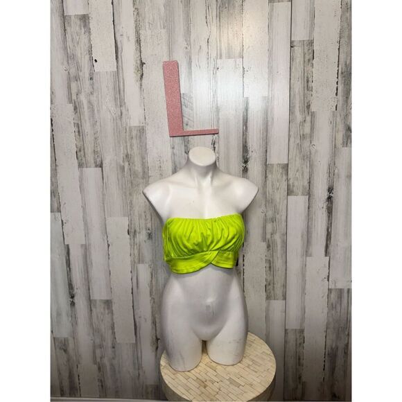 Lime green crop top size large - Picture 1 of 6